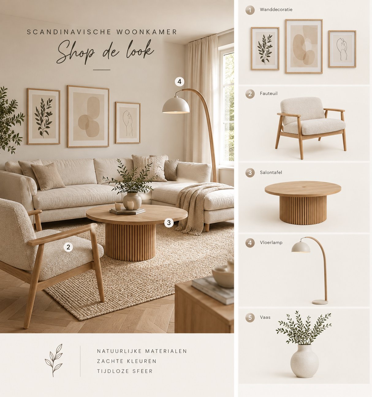 Shop de look – Scandinavische woonkamer